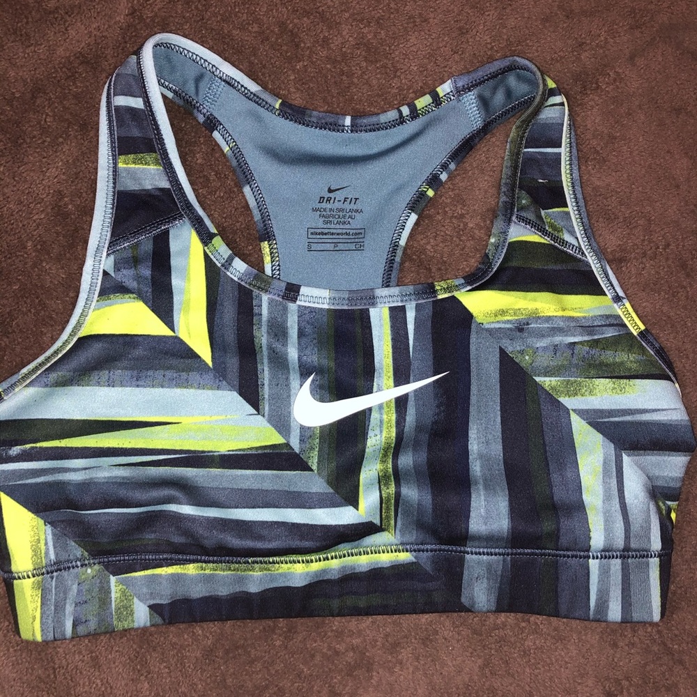 blue nike sports bra